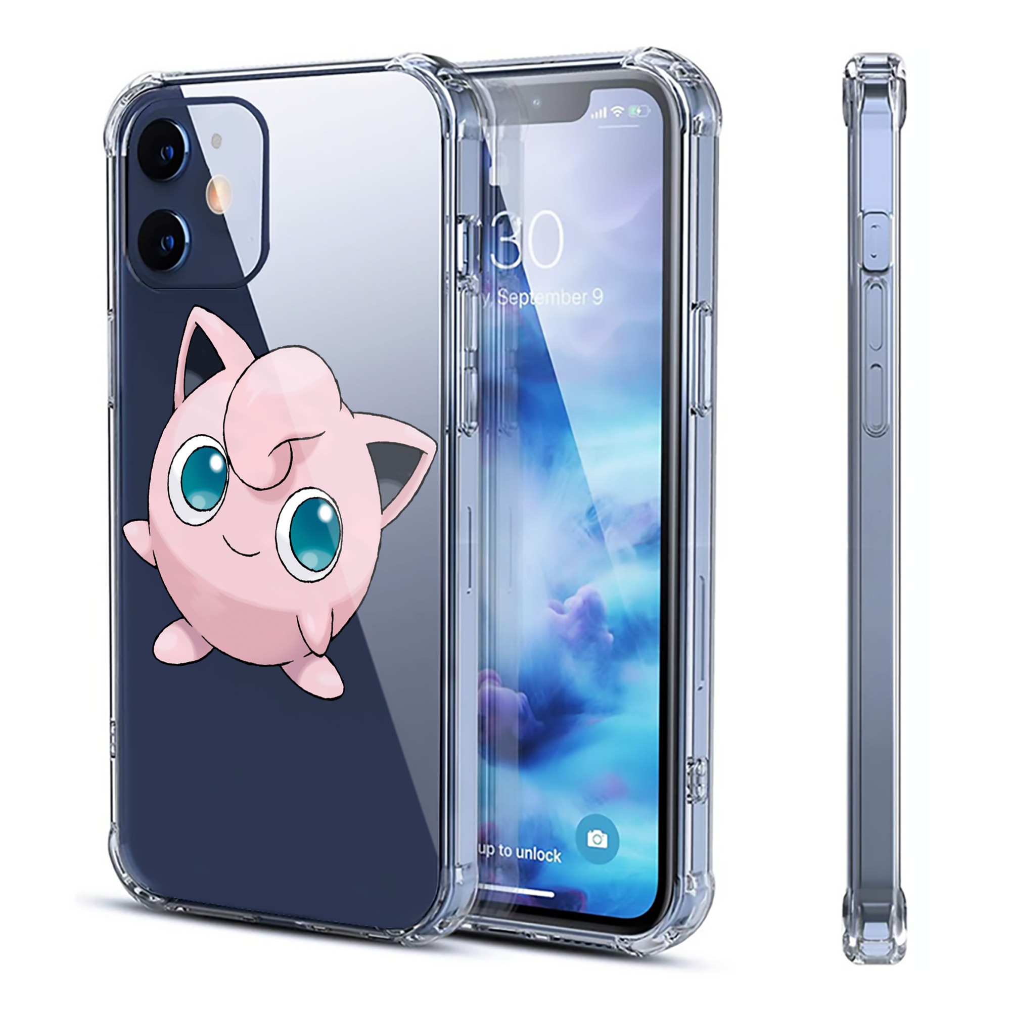 （画像用） ポケットモンスター Pokémon 【iPhone 12シリーズ対応】透明スマホケース（クリアソフトケース）